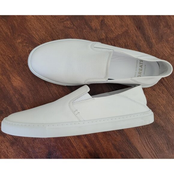 Greats Men’s 12 Reign Slip-On Handcrafted White Leather Minimalist Sneaker Shoes main image 7
